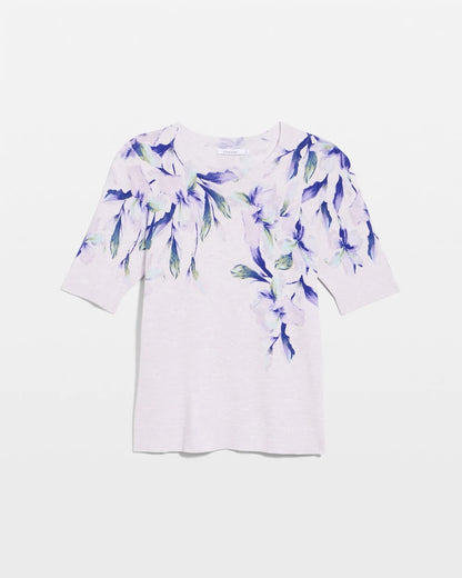 Chico's Ella Short-Sleeve Orchid Sweater Orchid Mist