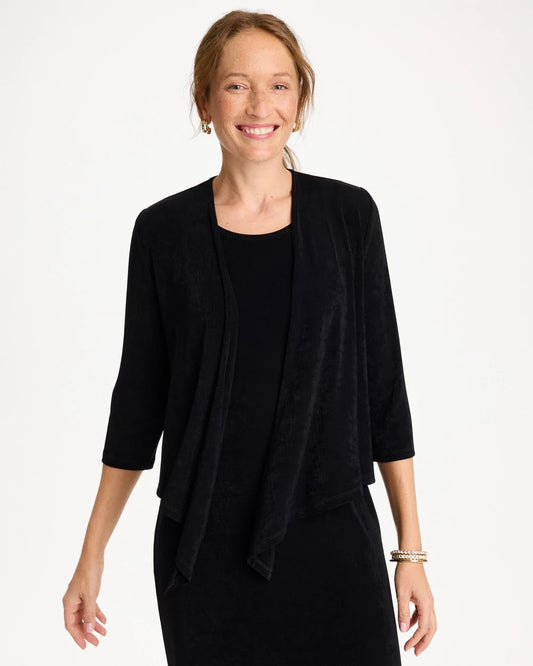 Chico's Travelers™ Drape Tie-Front Cardigan Travelers Black