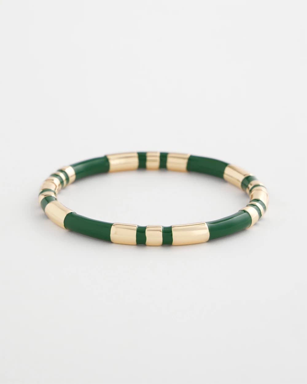 Chico's Green Enamel Hinge Bangle Green