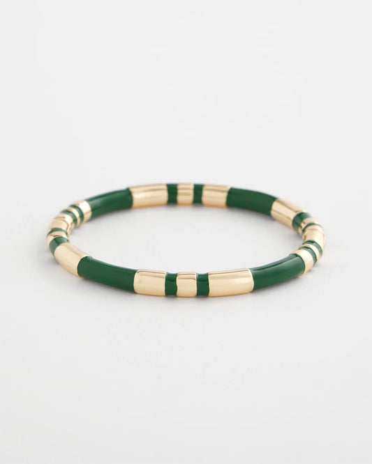 Chico's Green Enamel Hinge Bangle Green