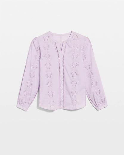 Chico's Embroidered Top Orchid Mist