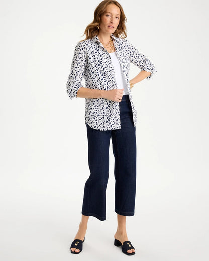 Chico's No Iron™ Stretch Printed Shirt Optic White