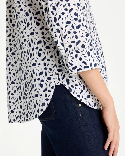 Chico's No Iron™ Stretch Printed Shirt Optic White