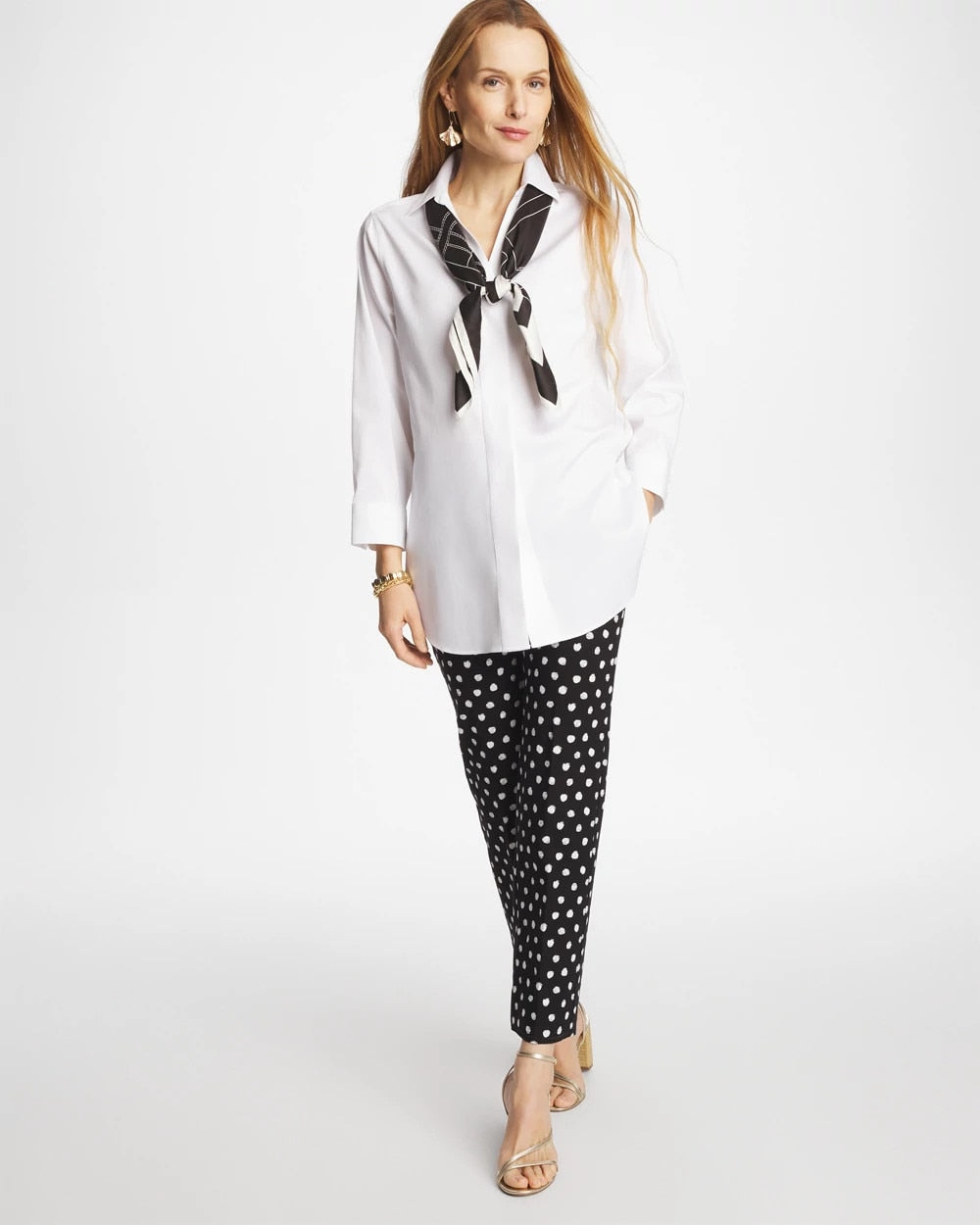 Chico's No Iron™ Stretch Splitneck Tunic Optic White