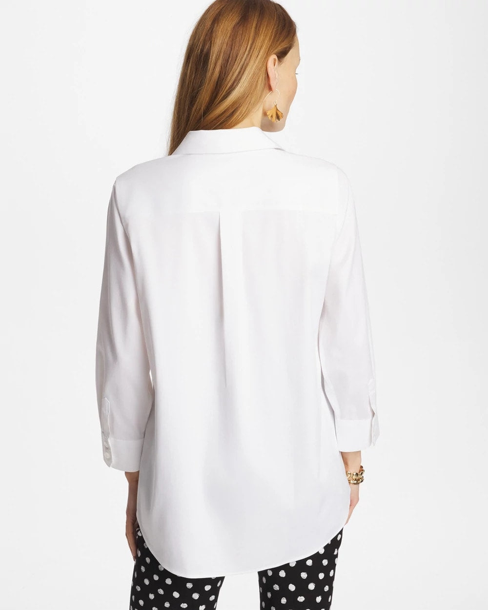 Chico's No Iron™ Stretch Splitneck Tunic Optic White
