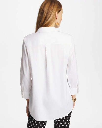 Chico's No Iron™ Stretch Splitneck Tunic Optic White