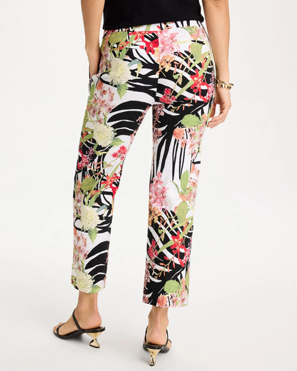 Chico's Tropical Nights Brigitte™ Straight Crop Pant Black
