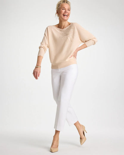 Chico's Emme Slim Ankle Pants Alabaster