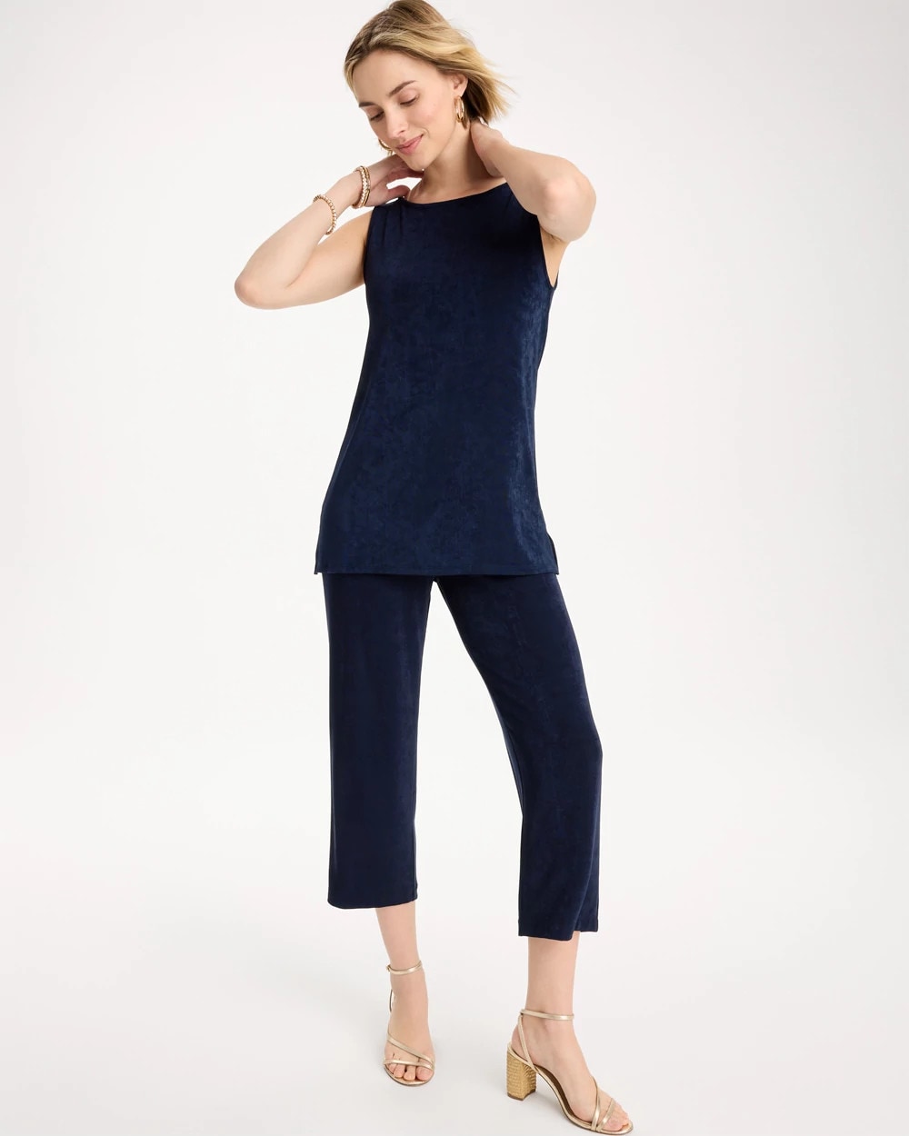 Chico's Travelers™ No Tummy Cropped Pants Travelers India Ink
