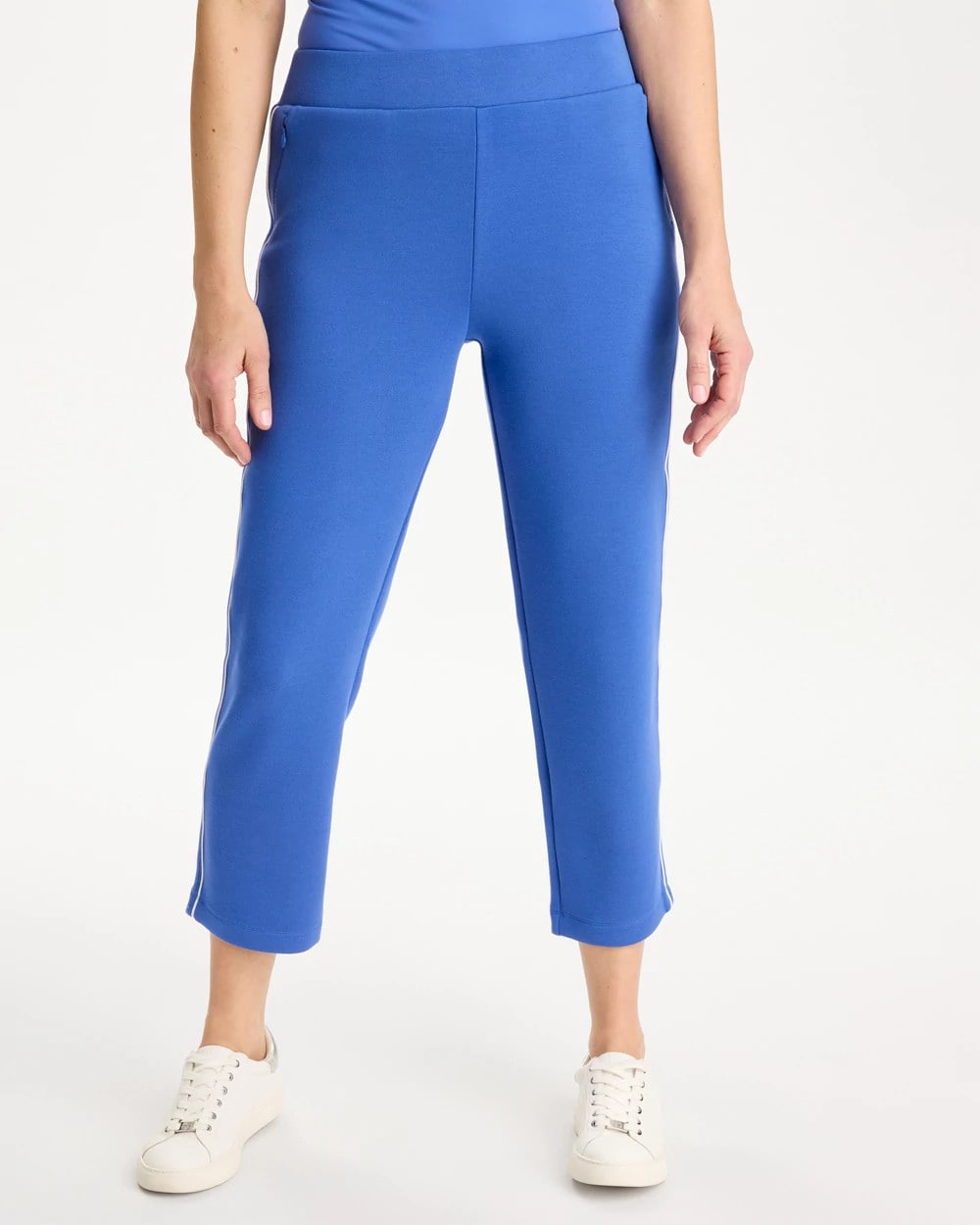 Chico's Zenergy® Soft Pique Cropped Pants Amparo Blue