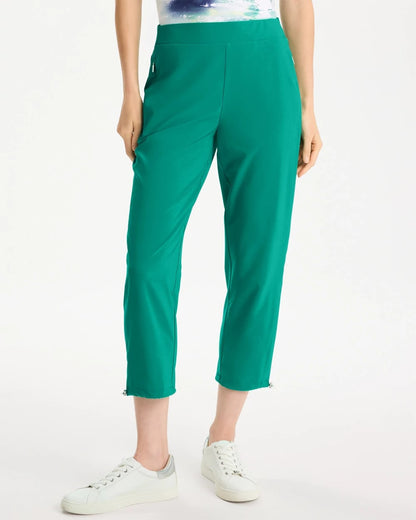 Chico's Zenergy® UPF Bungee Crop Pant Topanga Green