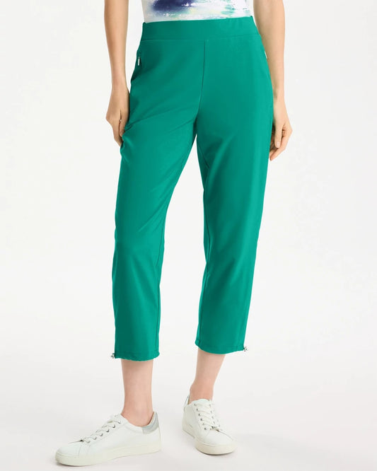Chico's Zenergy® UPF Bungee Crop Pant Topanga Green