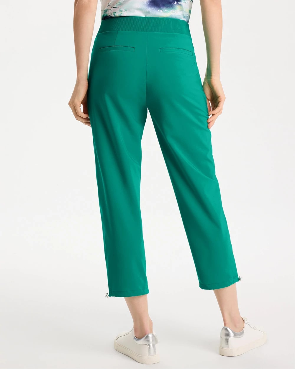 Chico's Zenergy® UPF Bungee Crop Pant Topanga Green