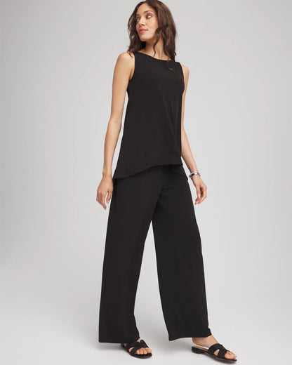 Chico's Travelers™ Knit Wide-Leg Pants Black