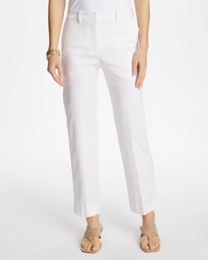 Chico's Emme Fly Front Straight Crop Pants Alabaster