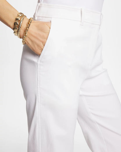 Chico's Emme Fly Front Straight Crop Pants Alabaster