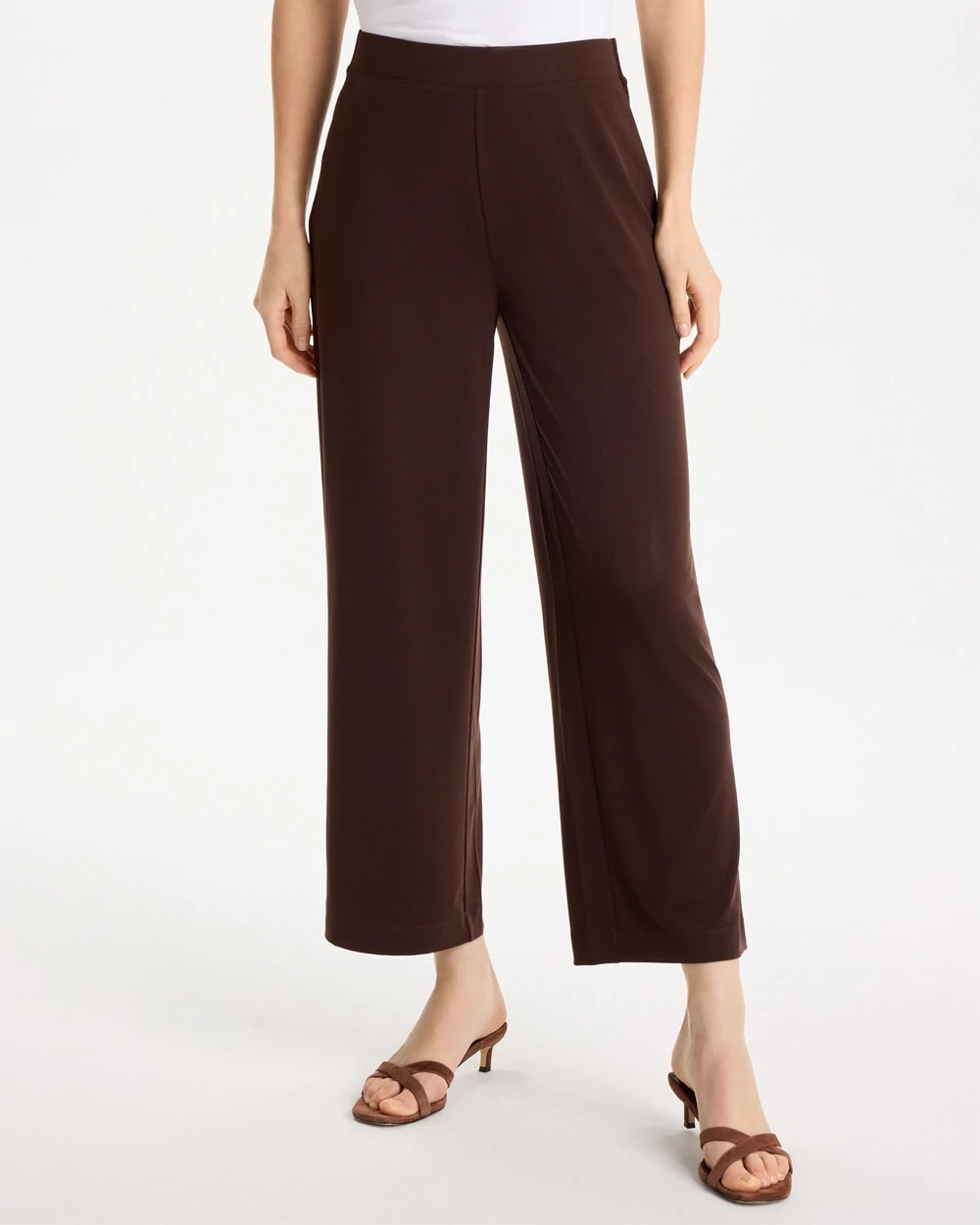 Chico's Travelers™ Knit Cropped Pants Cocoa Bean