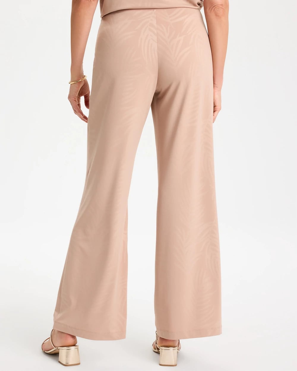 Chico's Travelers™ Palm Embossed Knit Pants Mocha Mousse