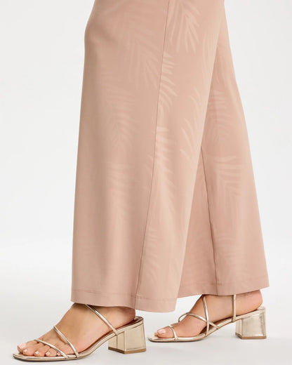 Chico's Travelers™ Palm Embossed Knit Pants Mocha Mousse