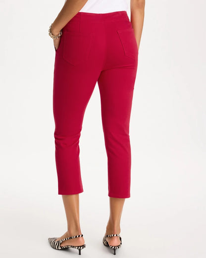 Chico's Pull-On Capri Jeans Cherry Lush