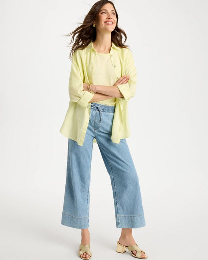 Chico's Lightweight Wide-Leg Crop Jeans Graciela Indigo