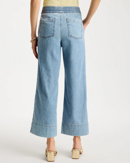 Chico's Lightweight Wide-Leg Crop Jeans Graciela Indigo