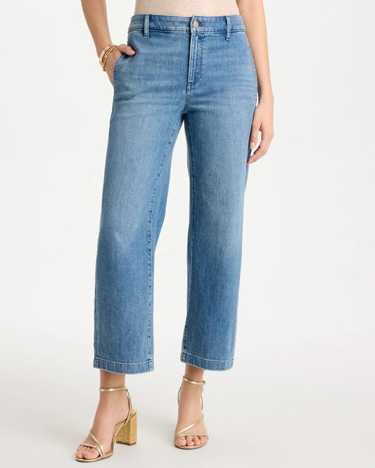 Chico's Straight Crop Trouser Jeans Monaco Indigo