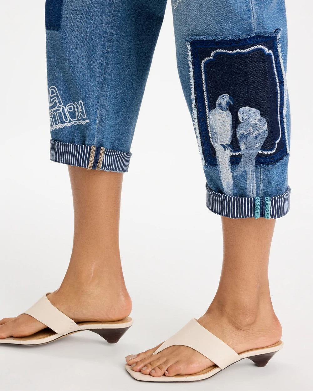 Chico's Relaxed Boyfriend Summer Jean Underwater Indigo