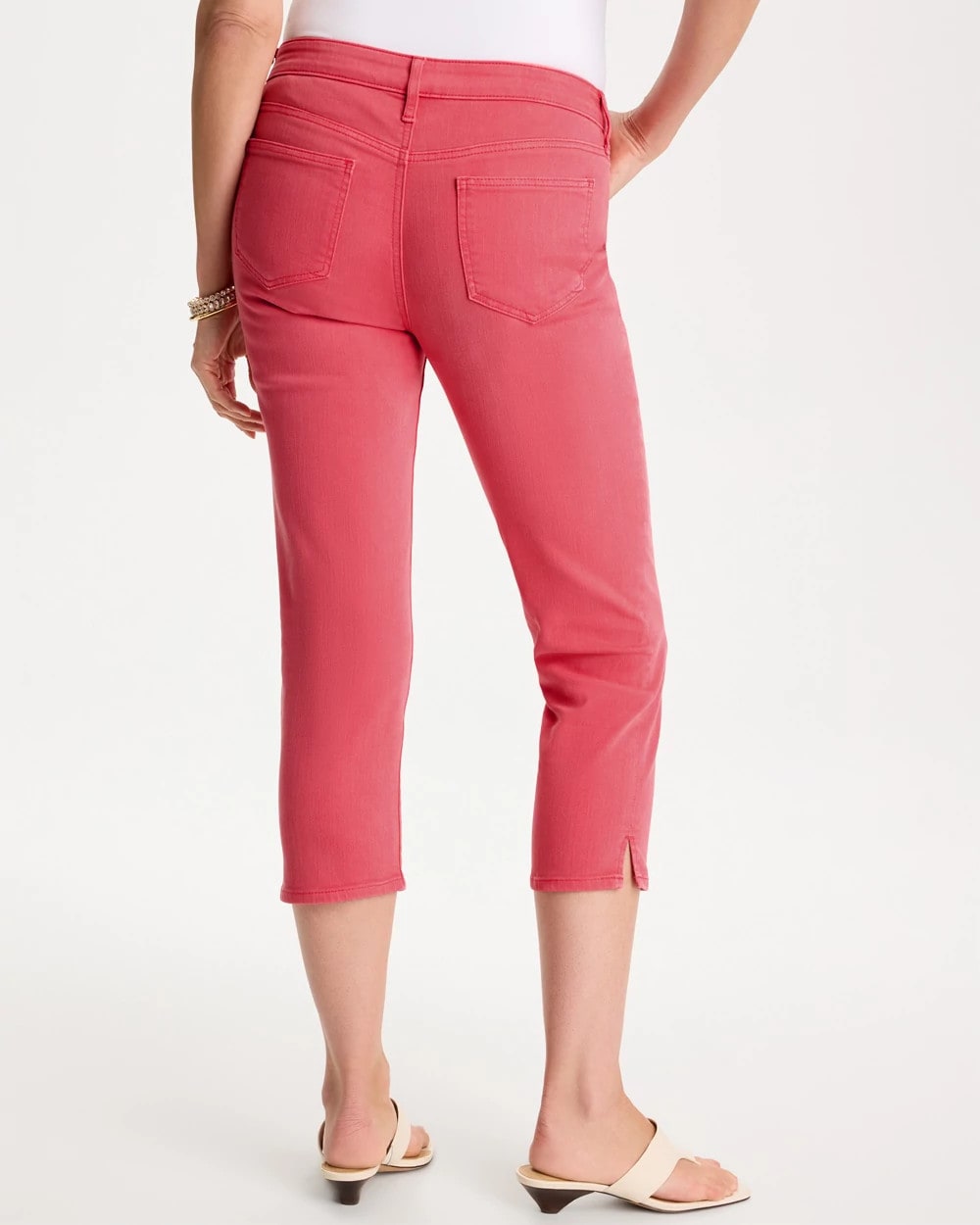 Chico's Girlfriend Slim Capri Jeans Calypso Coral