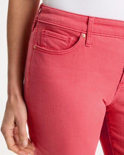 Chico's Girlfriend Slim Capri Jeans Calypso Coral