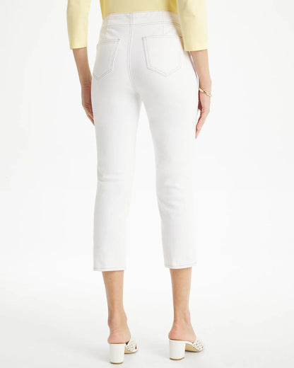 Chico's Pull-On 22" Capri Jeans Alabaster