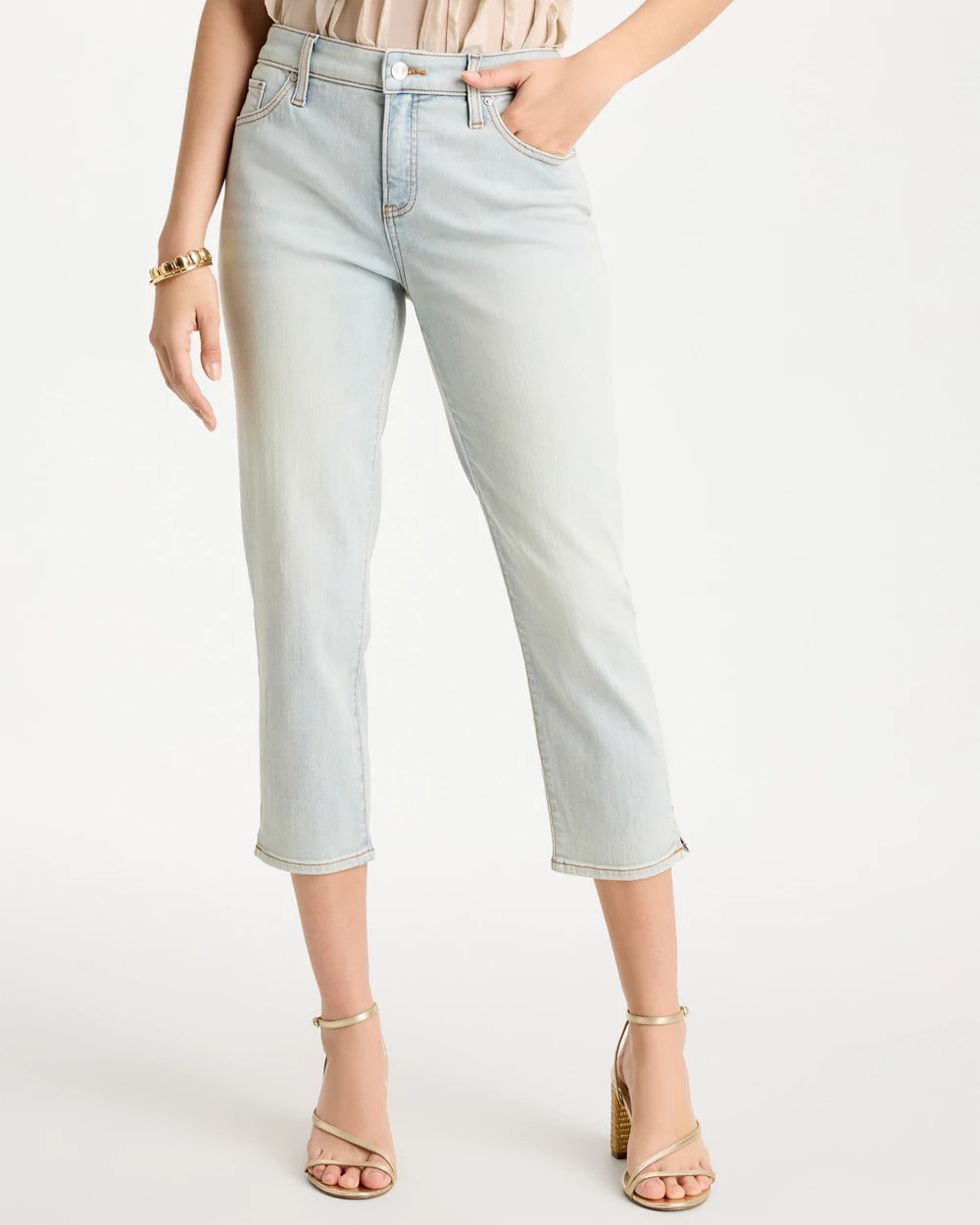 Chico's Girlfriend Slim Capri Jeans Beachcomber Indigo