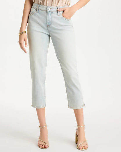 Chico's Girlfriend Slim Capri Jeans Beachcomber Indigo