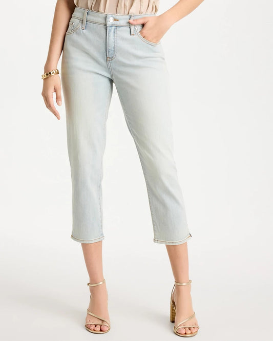 Chico's Girlfriend Slim Capri Jeans Beachcomber Indigo