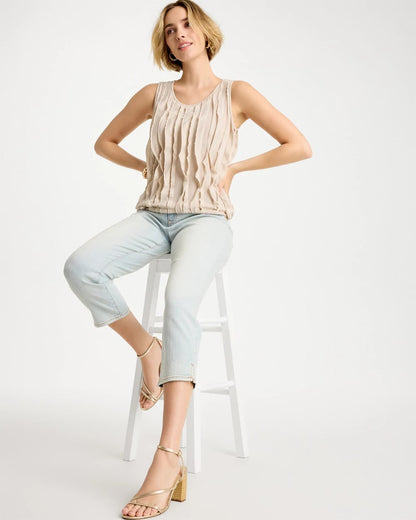 Chico's Girlfriend Slim Capri Jeans Beachcomber Indigo
