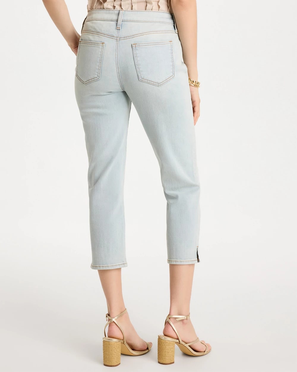 Chico's Girlfriend Slim Capri Jeans Beachcomber Indigo