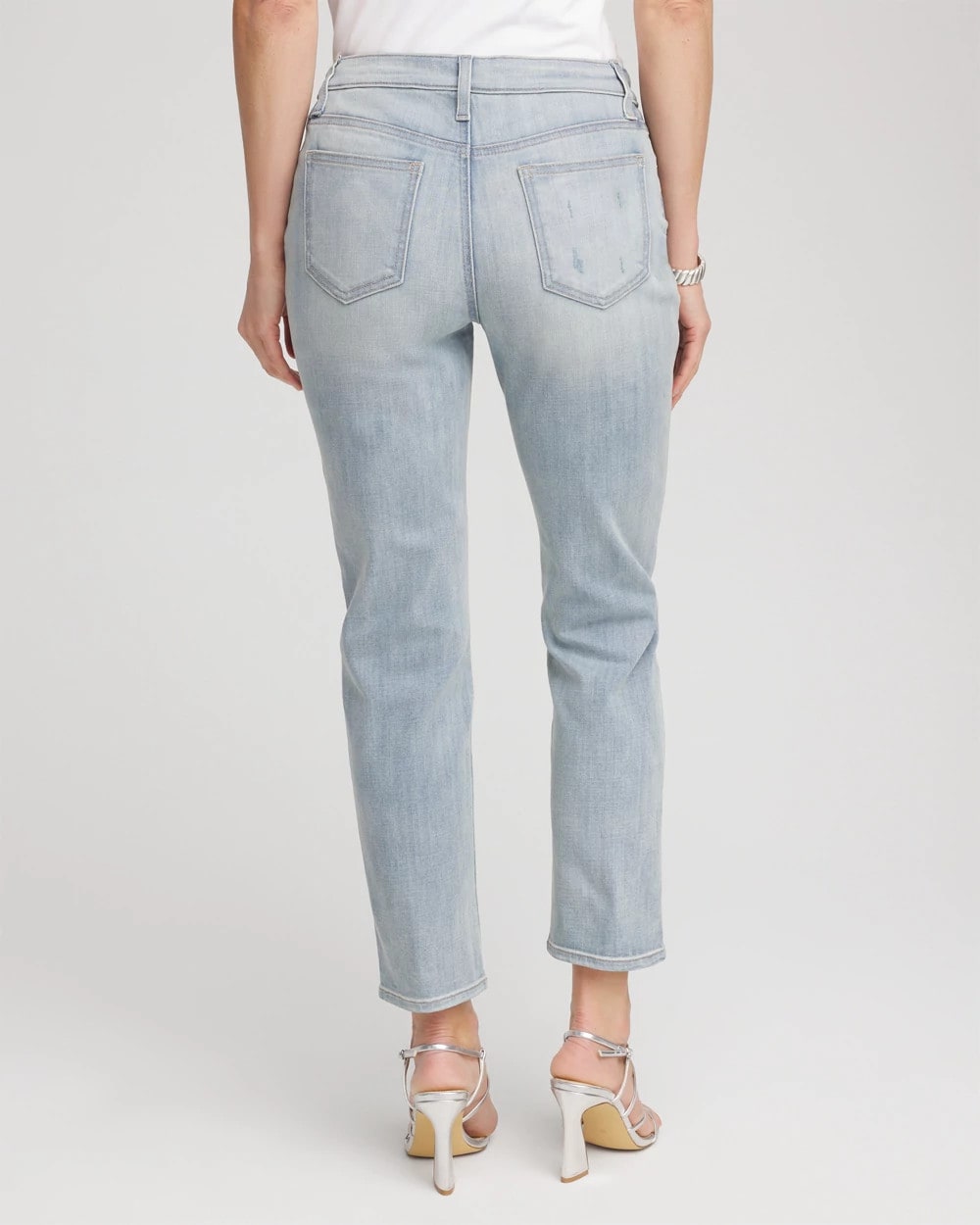 Chico's Girlfriend Slim Cropped Jeans Shasta Indigo