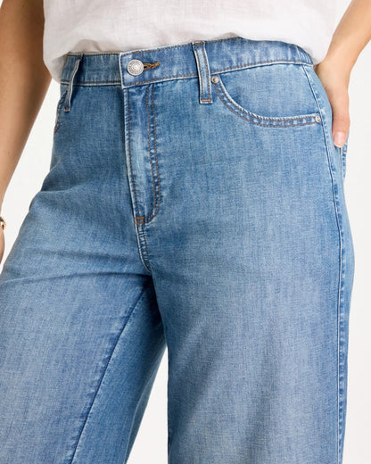 Chico's Lightweight Wide-Leg Capri Jeans Burano Indigo