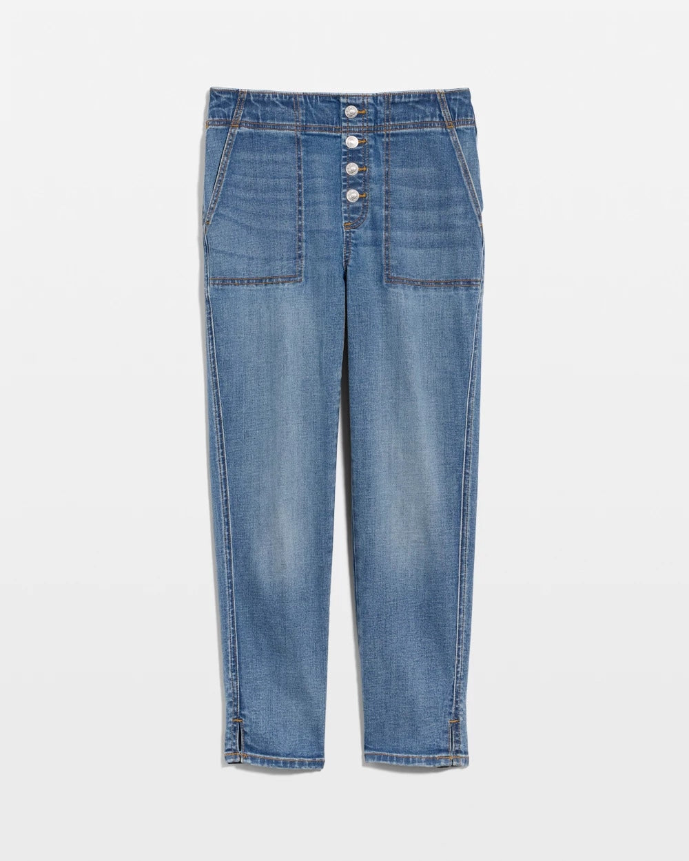 Chico's Pull-On 22" Capri Jeans Aquaria Indigo