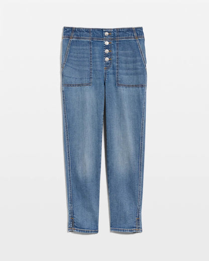 Chico's Pull-On 22" Capri Jeans Aquaria Indigo