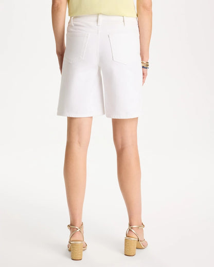 Chico's Girlfriend Slim White Jean Shorts Alabaster