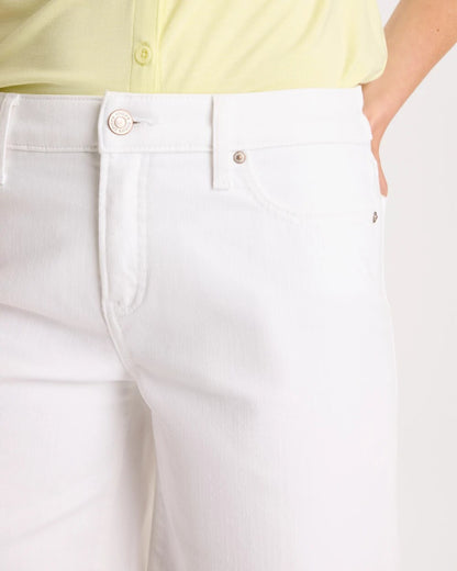 Chico's Girlfriend Slim White Jean Shorts Alabaster