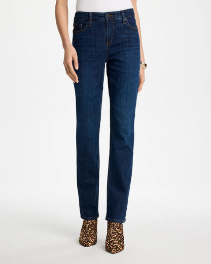 Chico's Girlfriend Slim Full-Length Jeans Dark Sapphire Indigo