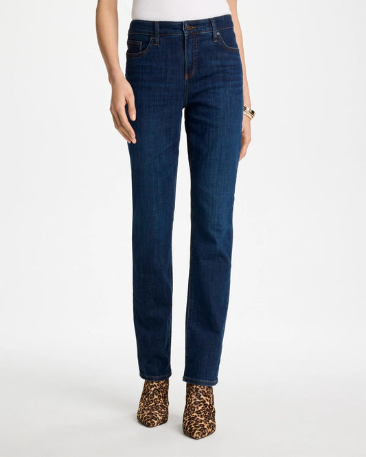 Chico's Girlfriend Slim Full-Length Jeans Dark Sapphire Indigo