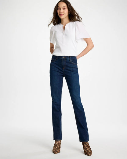 Chico's Girlfriend Slim Full-Length Jeans Dark Sapphire Indigo