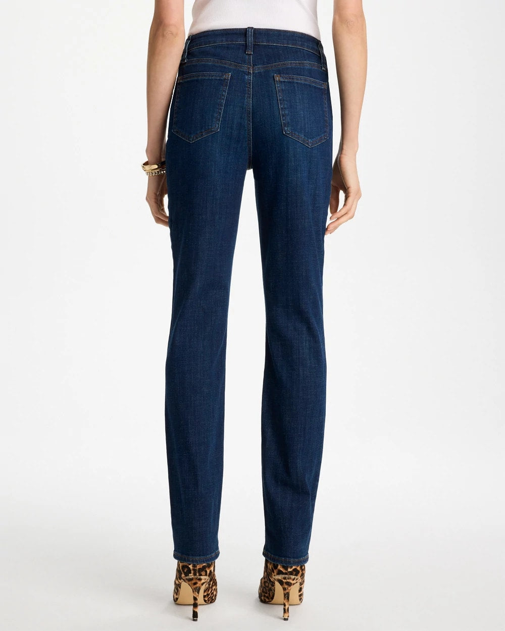 Chico's Girlfriend Slim Full-Length Jeans Dark Sapphire Indigo