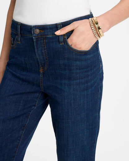Chico's Girlfriend Slim Full-Length Jeans Dark Sapphire Indigo