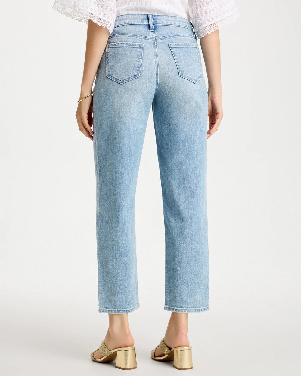 Chico's Relaxed Boyfriend Rolled Hem Jean Bahama Indigo