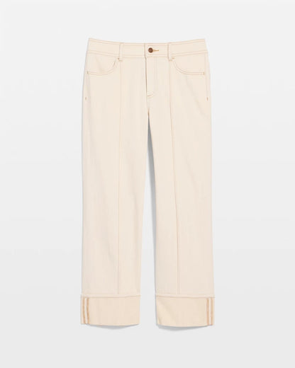Chico's Pintuck Cuffed Cropped Jeans Neutral