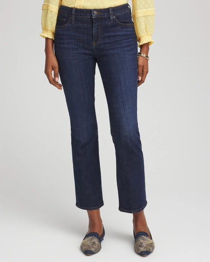 Chico's Girlfriend Kick Flare Jeans Dark Sapphire Indigo